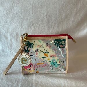 Spartina 449 Florida/Georgia Plastic Cosmetic Bag/Wristlet